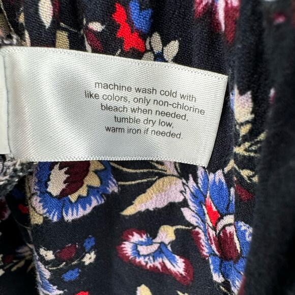 Lane Bryant blouse 26/28 black floral empire waist long sleeve whimsigoth boho - Picture 9 of 9